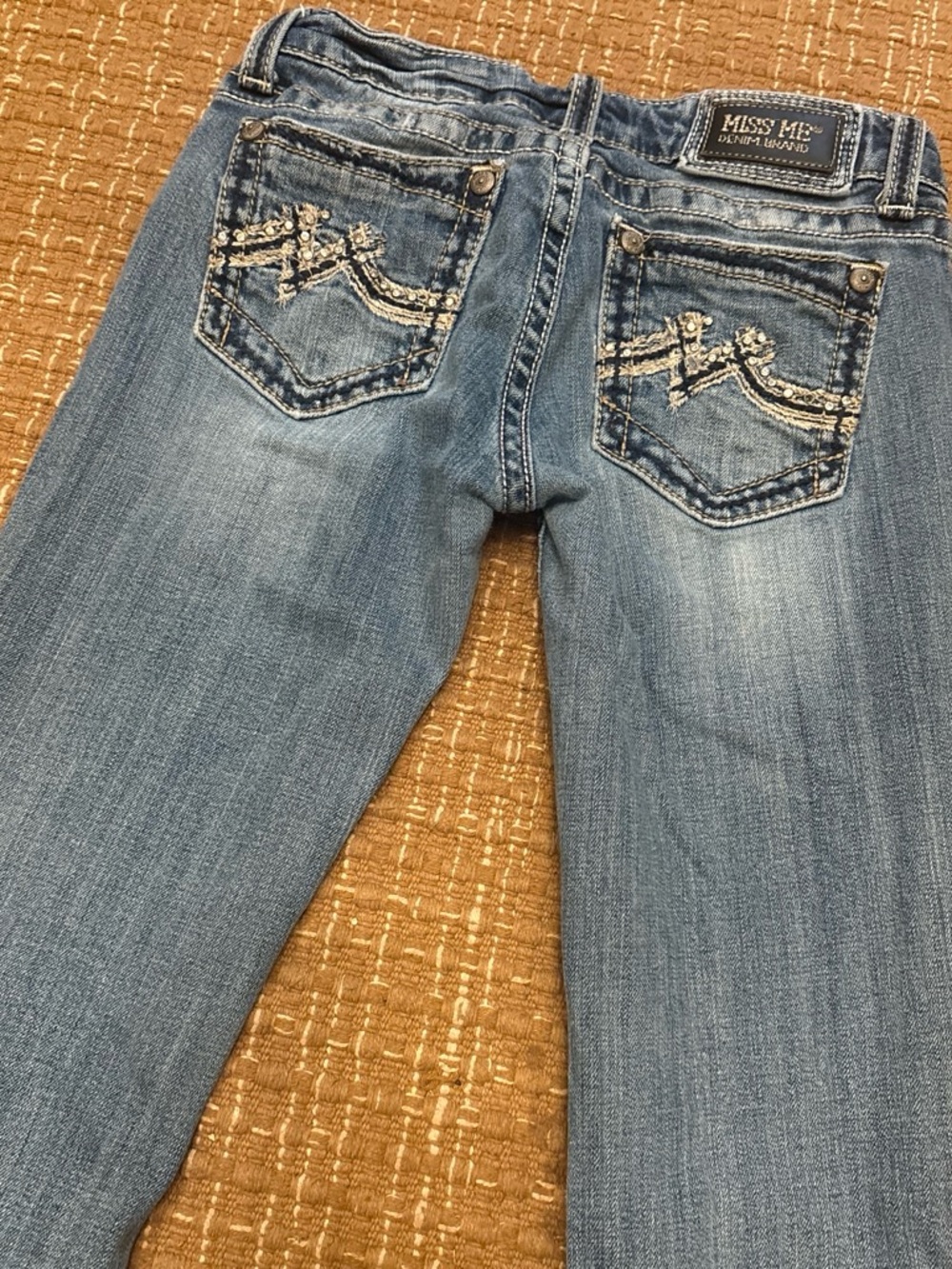 Miss Me Light Blue Boot Cut Jeans with Embellished Back Pockets